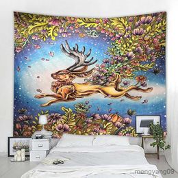 Tapestries Mandala Bohemian Decorative Tapestry Home Decor Tapestry Chinese Wind Flower Bird Landscape Decorative Tapestry R230811