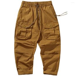 Men's Pants Khaki Outdoor Anti- Work Fashion Loose Straight-Leg Casual Trousers Wide-Leg Long