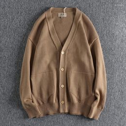 Men's Sweaters Literature And Art V-neck Knitwear Sweater Shoulder Sleeve Trend Youth Autumn Winter Cardigan Coat 1283