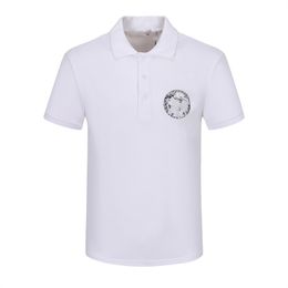 2023Mens Polos Designer T shirt High Street Embroidered Burrerys Mens Polo Neck Short Sleeve Plaid High Quality Cotton T-shirt Classic Comfortable Casual Shirt100