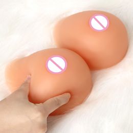 Breast Form 3001200g Artificial Fake For Cosplay Costumes Self Adhesive Silicone False Chest Transgender Sissy Adult Games Toys 230811