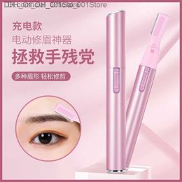 USB charging portable mini electric eyebrow trimming hair remover suitable for female body and facial shavers razors and razors Z230815