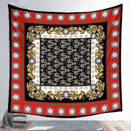 Tapestries Mandala Style Yin Yang Bagua Tapestry Lace Wall Decor Bronze Print Fabric Bedroom Living Room Home Decor Tapestry Wall Hanging