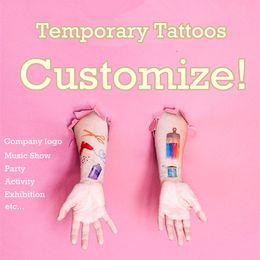 Temporary Tattoos Personalised Temporary Fake Tattoo DIY Customise Tattoo Custom Make Tattoo Sticker For Wedding Cosplay Company Party Pets 230811