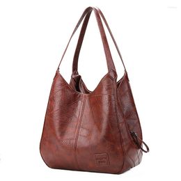 Evening Bags Vintage Women Handbag Designer Luxury Tote Large Capacity All-match Shoulder Soft Leather Brand Female Top-handle Bag