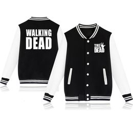 Men's Jackets USA TV Walking Dead Print Sport Baseball Jacket Men Women Hoodies Sweatshirts Casual Coats Jersey 230810