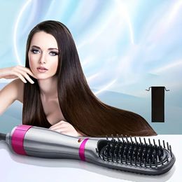 One-Step Hair Dryer Brush Set for Straightening, Drying, and Curling - Hot Air Brush with Multi-Temperature Settings for Women