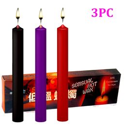 Bondage 3PCSSET BDSM Drip Candles Sex Flirting Adult Products SM Toy For Couples Relaxation Low Temperature Candle 230811