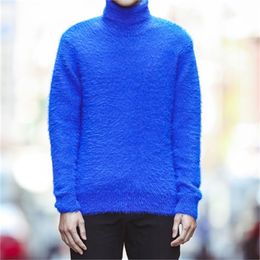 Men's Sweaters 2023 winter trend Plush mink cashmere turtleneck sweater Mens Real Mink Cashmere warm backing Z369 230810