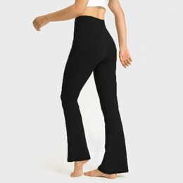 Active Pants 3 Colors Flare Pant NWT Women Sports Stretch Yoga High Elastic Solid Super Soft Capris Leggings