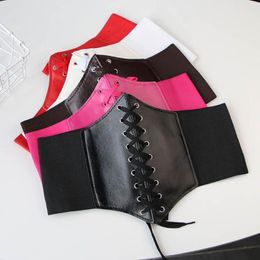 Belts Body High Waist Dress Skirt Decorations PU Leather Cummerbunds Shaping Girdle Belt Wide Female Waistband