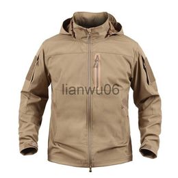 Men's Jackets Man Military Combat Breathable Hoodie Hiking Camping Jackets Spring Autumn Outdoor Army Tactical Waterproof Jacket Sports Coat J230811