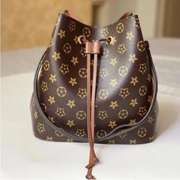 hot luxury designer women bag Neonoe Bucket Shoulder Bags flower Purses Womens Tote Brand Letter Genuine Leather Handbags crossbodybag wallet fashion bag