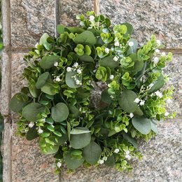 Decorative Flowers 11Styles Artificial Flower Leaf Wreath Hanging Christmas Wedding Party Table Door Window Wall Fireplace Garden Decoration