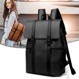 Backpack Women's Large Capacity Waterproof Soft Leather Fashion Leisure Business Travel Computer Backpack 230615