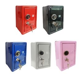 Novelty Items For Creative Mini Metal Coin Bank Locker with Keys Kids Money Saving Jar Children Deposit Security Safe Box for Case Home 230810