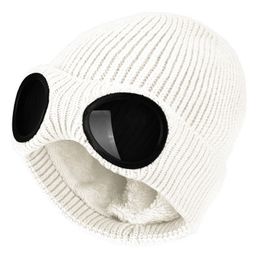 Beanie Bonnet bonnet Cp Hat Designer Beanie Cp Hat Two Lens Winter Knitted Hats Goggles Glasses warm beanie cp hat beanie s