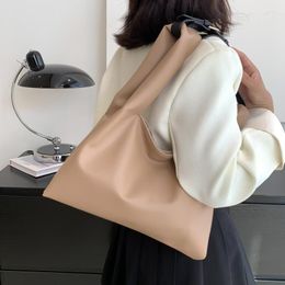 Evening Bags Women's Crossbody Bag Trend 2023 Bucket Ins Chic Shoulder Pure Color Pu Leather Designer Female Handbag Shopper Purse