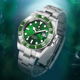 Wristwatches CADEISEN 2023 200M Diving Men's Watches Automatic Mechanical Watch For Men 40MM Stainless Steel AR Sapphire Glass Wristwatch