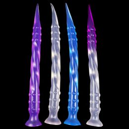 Anal Toys Overlength Anal Plug Dildos Sex Products Soft Anal Dilator Penis Sex Toys for Stimulation of Vagina and Anus Long Butt Plug Dick 230810