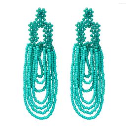 Dangle Earrings 2023 Bohemian Beaded Long Tassel Drop For Women Fashion Party Accessories Statement Jewellery Pendientes Wholesale