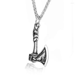 Chains Koaem High Quality Stainless Steel Jewellery Large Chain Necklaces Vintage Celtic Axe Pendant Men's Viking Axe Necklace