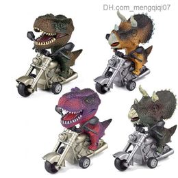 Pull Toys Simulated Dinosaur Motorcycle Toy Inertia Riding Motorcycle Animal Model Pulling Back Car Toy Action Picture Children's Day Gift Z230814