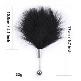 Anal Toys Dual Function Small Butt Plug Teaser Duster for Enhanced Arousal During Foreplay Anal Plug Tail Toys 230810