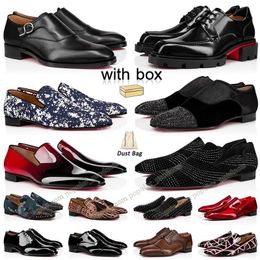 new Red dress Shoes mens classic Cut Platform Bottoms Sneakers Leather Spikes Walking Flats Wedding Party Casual outdoor rivets Trainers Vintage Loafers Men