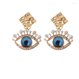 Dangle Earrings Creative Design Fashion Beautiful Blue Eye Baroque European Rhinestone Drop Women Earring Jewelry