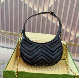 Marmont underarm shoulder bag chain Crossbody Bags Luxury designer mini half moon shaped hobo bag 104466