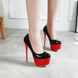 Dress Shoes High Heels 14cm Nightclub Slim Sexy Fish Mouth Waterproof Platform Single Female Model Runway