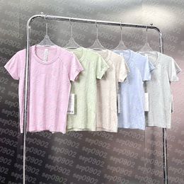 Womens Yoga Short Sleeve Top Quick Drying Yoga Tops Summer Gym Fitness Top Breathable Yoga Tee