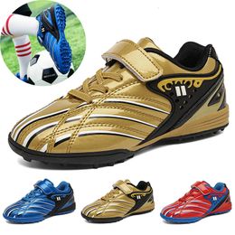 Dress Shoes Luxury Gold Children Football Shoes Soccer Boots Kids for Boys Girls Teenager Sneakers Students Cleats Running Training Outdoor 230811