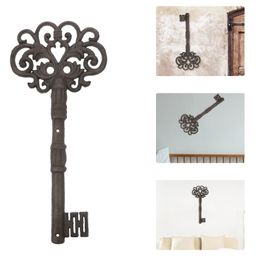 Decorative Objects Figurines Cast Iron Key Accessories Secret Chamber Adventure Props Home Adornment Retro Vintage Ancient Shaped Wrought Crafts Keys 230810