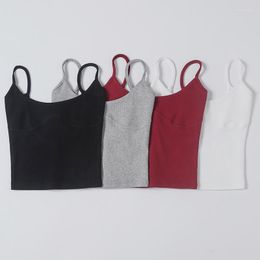 Women's Tanks Backless Suspenders 2023 Summer Fashion Sexy Crop Tops Sling Vest Camis
