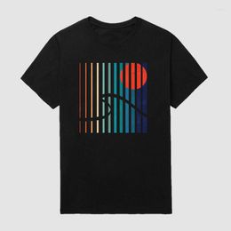 Men's T Shirts Vintage Geometric Minimal Sun Short Sleeve T-Shirt