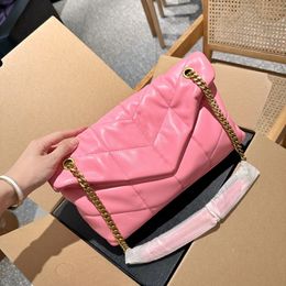 High quality Loulou Bag Fashion Designer Fashion temperament Cloud Bag Chain Shoulder Oblique body Classic flap women's purse mm size