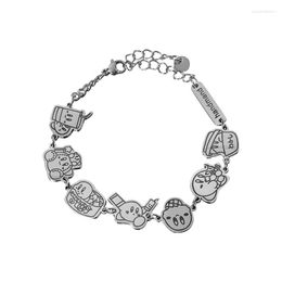 Charm Bracelets Arrival Elegant Cartoon Image Retro Thai Silver Ladies Bracelet Jewellery Hand Accessories Gifts No Fade