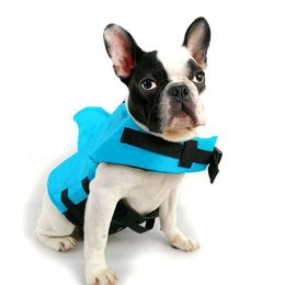 Dog Apparel Pet Life Vest Jacket Summer Dog Life Vest Shark Swimwear Dogs Clothes For Small Medium Large Dog Safety Swimming Vest Clothing 230810