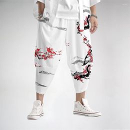 Herrenhosen Mode Männer Harem Pant Chinese Style Floral Print Hip Hop Long für Kleidungsstücke