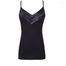 Women's Tanks #1569 Cotton Tank Top For Femme Sexy Slim Vests Ladies Korean Style Sleeveless V-neck Tops Black White Red Yellow Vest Girl