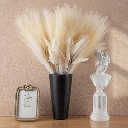 Decorative Flowers 1 Bouquet Faux Pampas Grass Decor Boho Dried Floral Arrangement Fluffy Artificial Plants Wedding Rustic Farmhouse