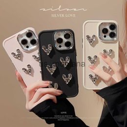 Cell Phone Cases Electroplated Love iPhone 14 Case 13 Apple 12 Fold 11 Suitable for 14pro max Metal Wind 13Xs J230811