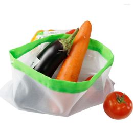 Storage Bags 15Pcs Reusable Mesh Generation Bag Drawstring Vegetable Fruit Toy