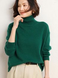 Women's Sweaters Wool Sweater Women Turtleneck Long Sleeve Tops Knitted Pullovers Autumn Winter Korean Fashion Plus Size Knitwears Female
