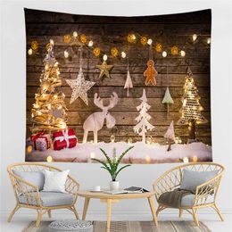 Tapestries Home Decoration Christmas Wall Hanging Christmas Tree Tapestry Christmas Collection Printed Tapestry