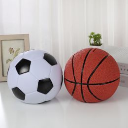 Novelty Items Basketball Football Piggy Bank Vinyl Children's Cartoon Piggy Bank Coin Piggy Bank Fall Resistant Student Children Birthday Gift 230810