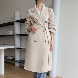 Women's Trench Coats Winter Coat Jacket Long Windbreaker Autumn Luxury Fashion Unique Elegant Korean Edition 230812