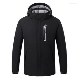 Men's Jackets 2023 Men Electric Heated Jacket Charging 8 Zone Heating Waterproof Windbreaker Heat Winter Outdoor Camping Coats